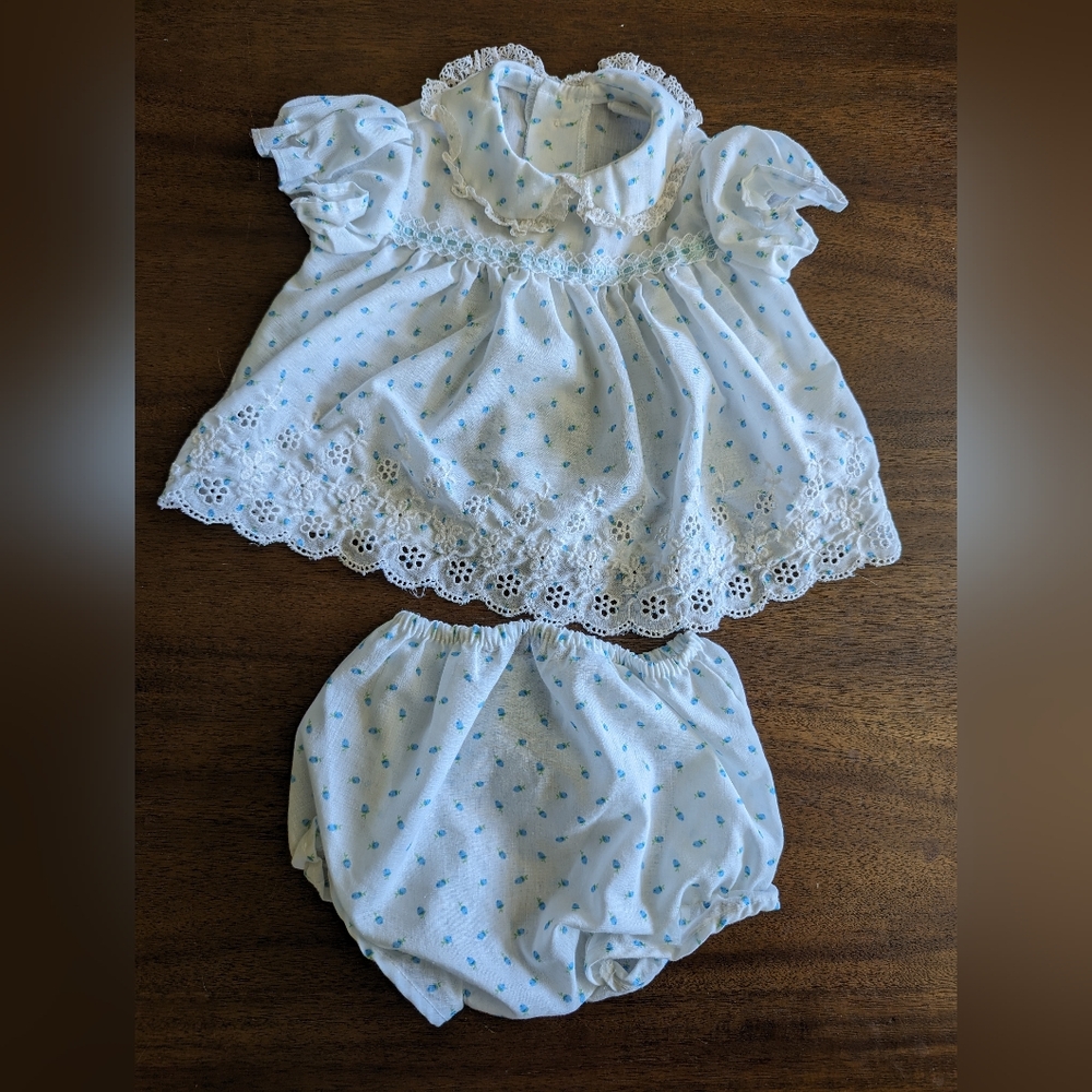 Vintage baby girl matching set 3-12 month